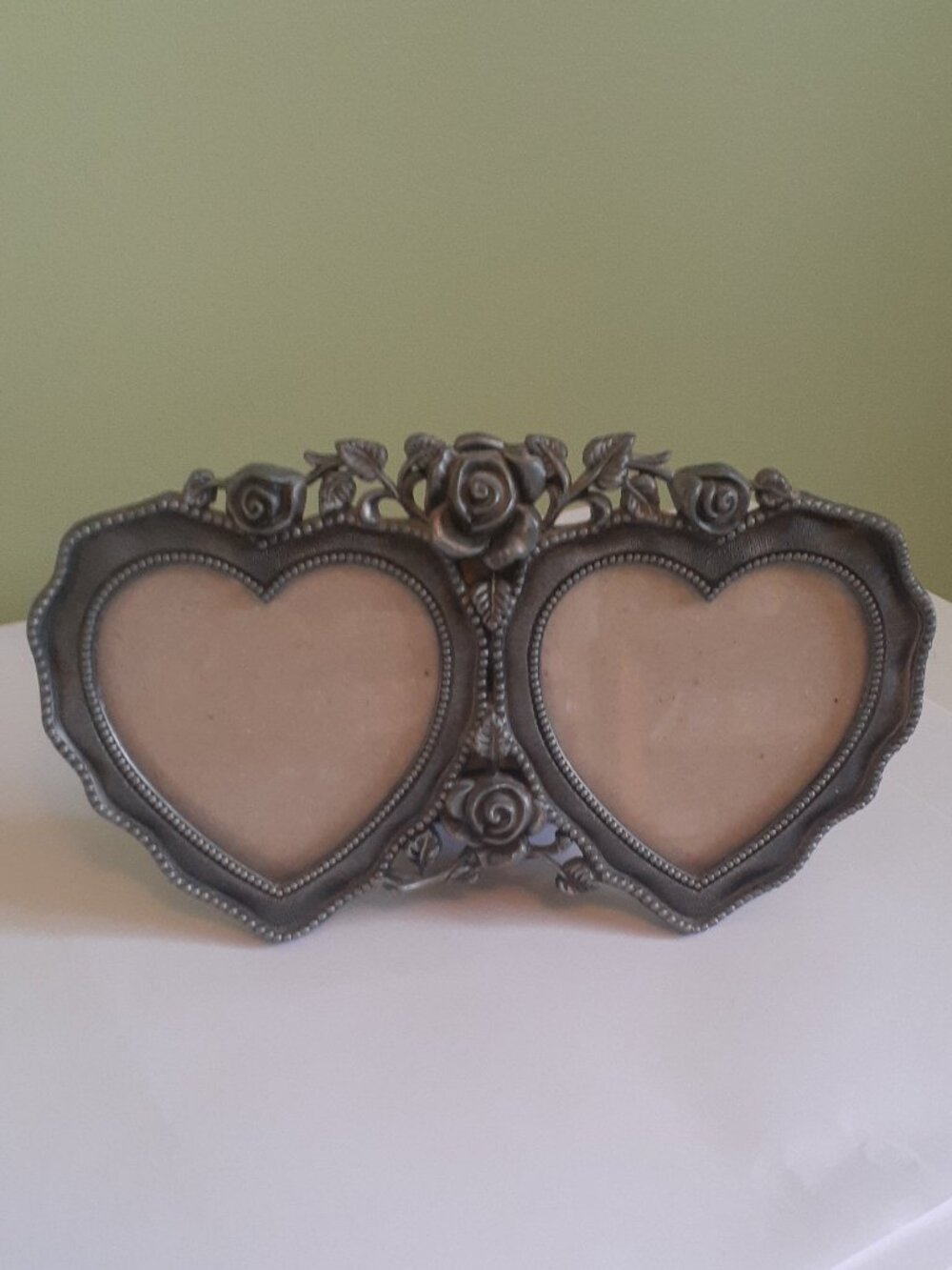 Victorian Style Double Heart Picture Frame by RUSS